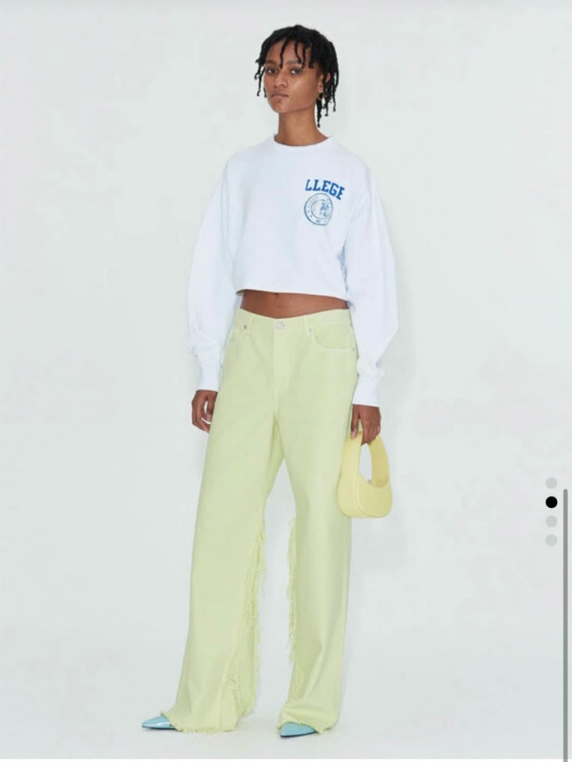 렉토 바지 xs relaxed fit wide frayed detail 상품이미지2