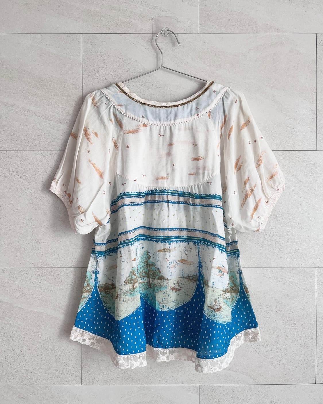 동화 무드 레이스 도트 블라우스 상품이미지4