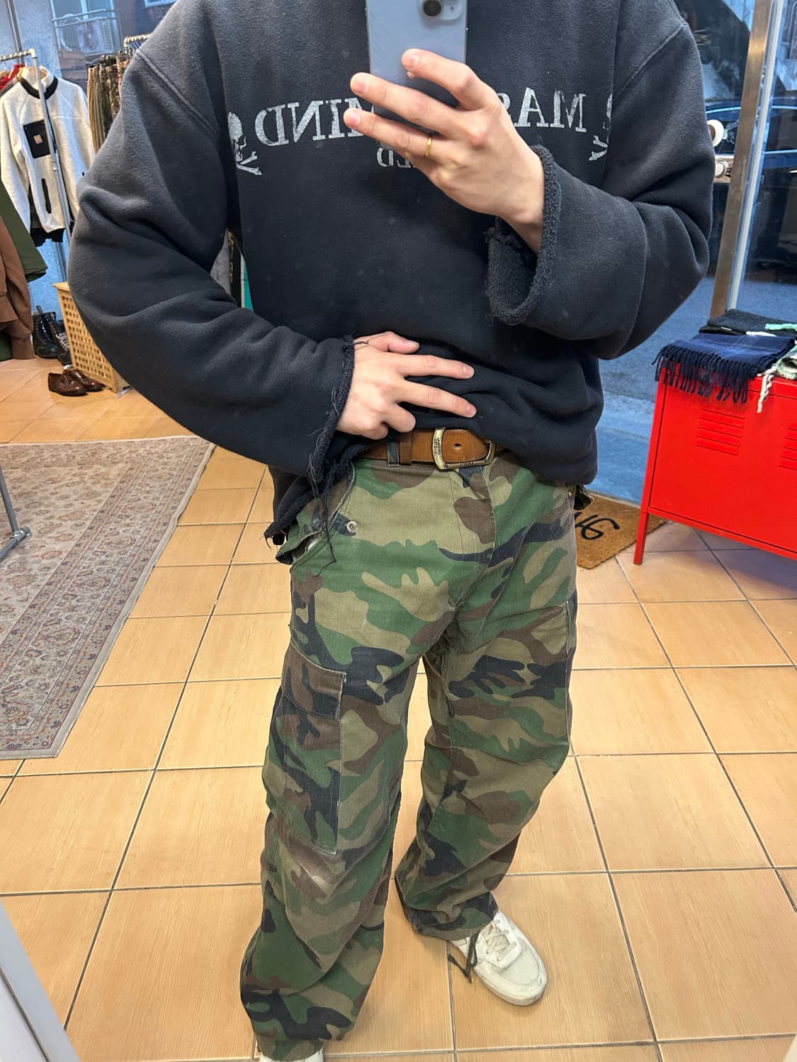 빈티지 리바이스501 레더벨트 상품이미지6