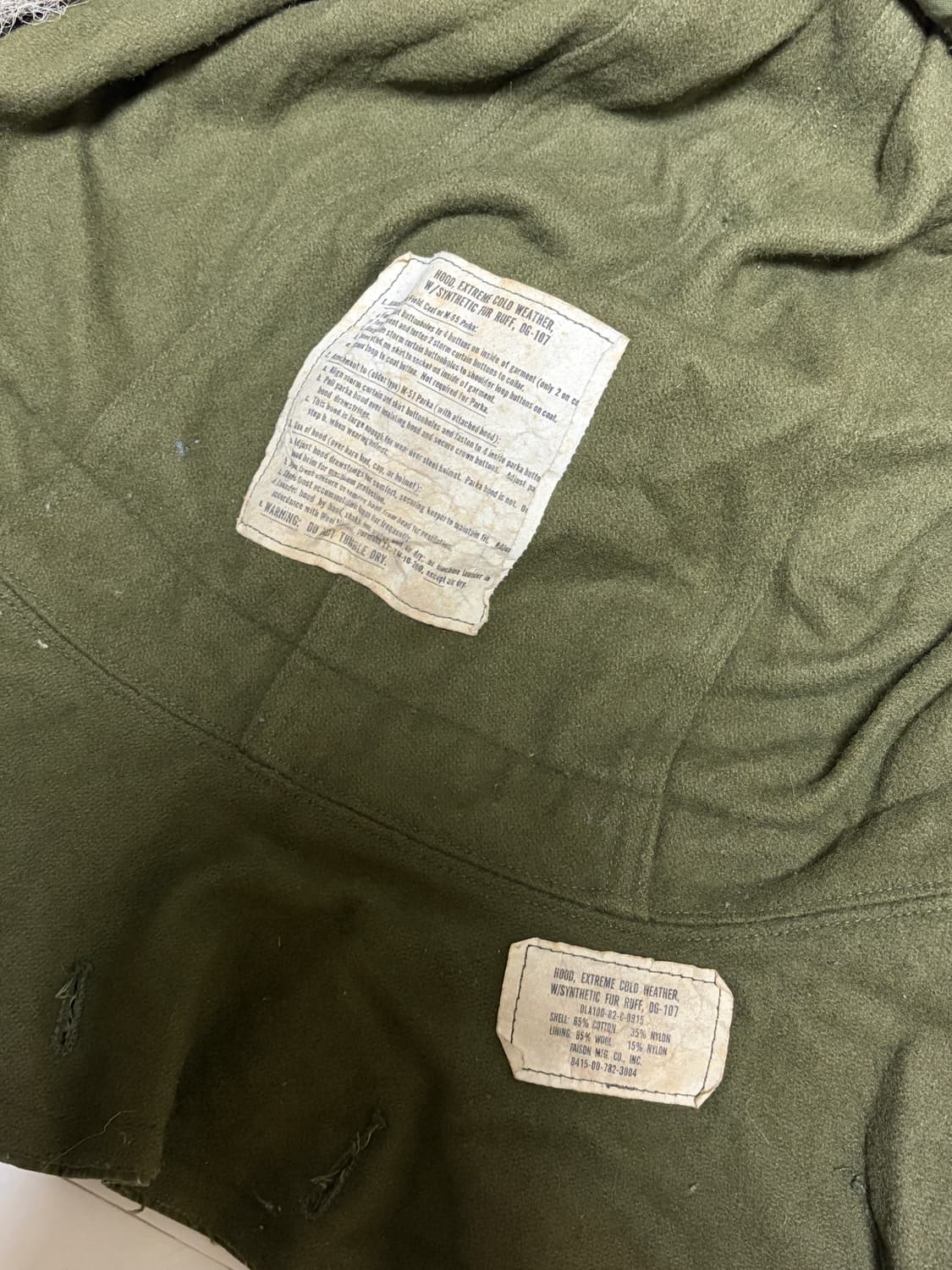 [M]OG M65 gen3 피쉬테일 황동지퍼 라이너 모자 풀 구성 상품이미지10