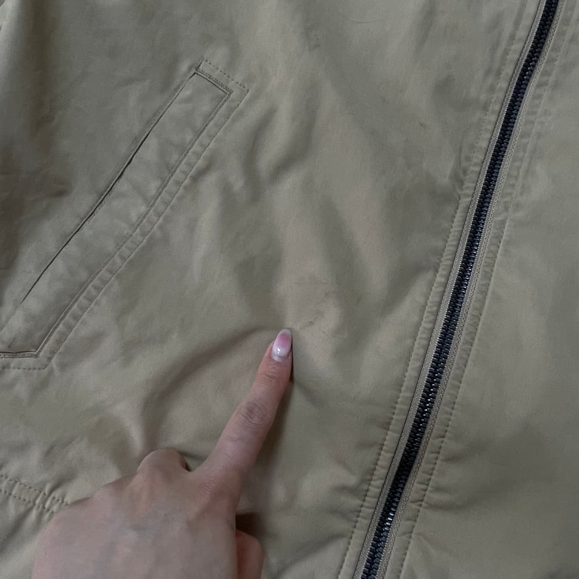 (95) 뉴발란스 베이지 우븐 코치 자켓 M 상품이미지5