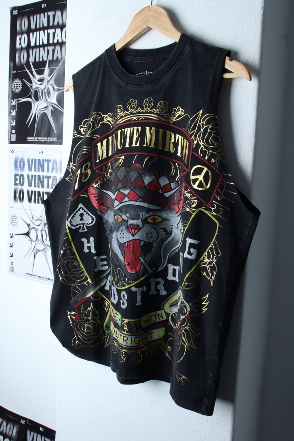 (L-XL) 브랜드빈티지 반팔 티셔츠 민소매 커스텀 워싱-199977 상품이미지1