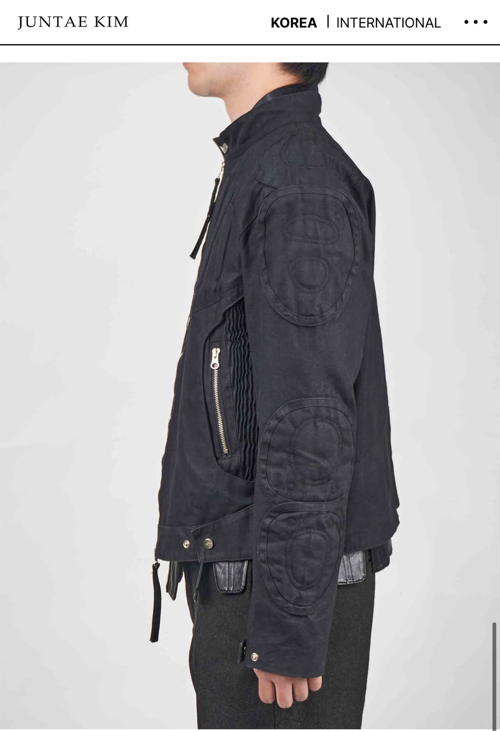 Juntaekim waxed biker jacket 상품이미지4