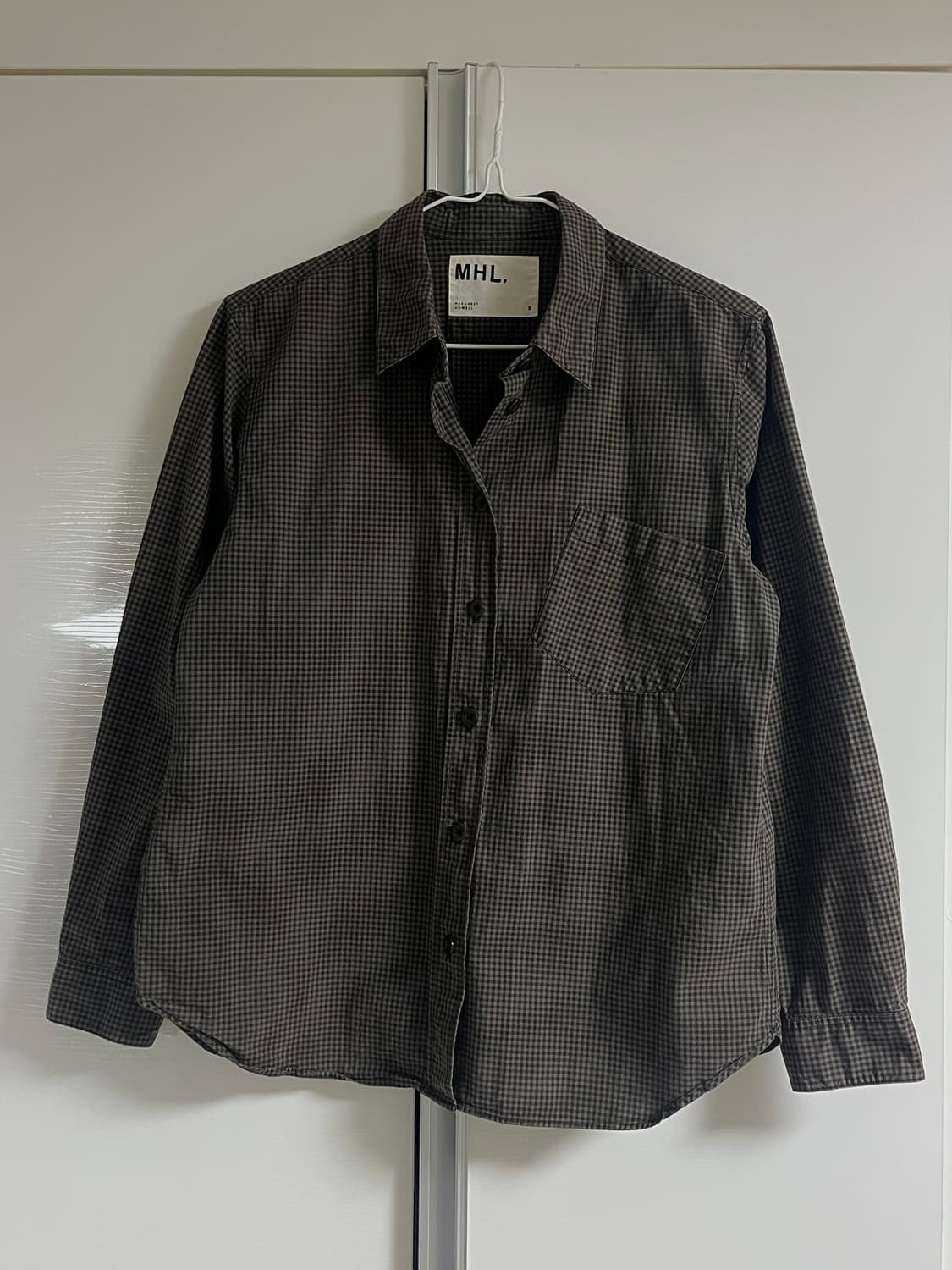 MHL 마가렛호웰 코튼 포플린 체크 셔츠 상품이미지1