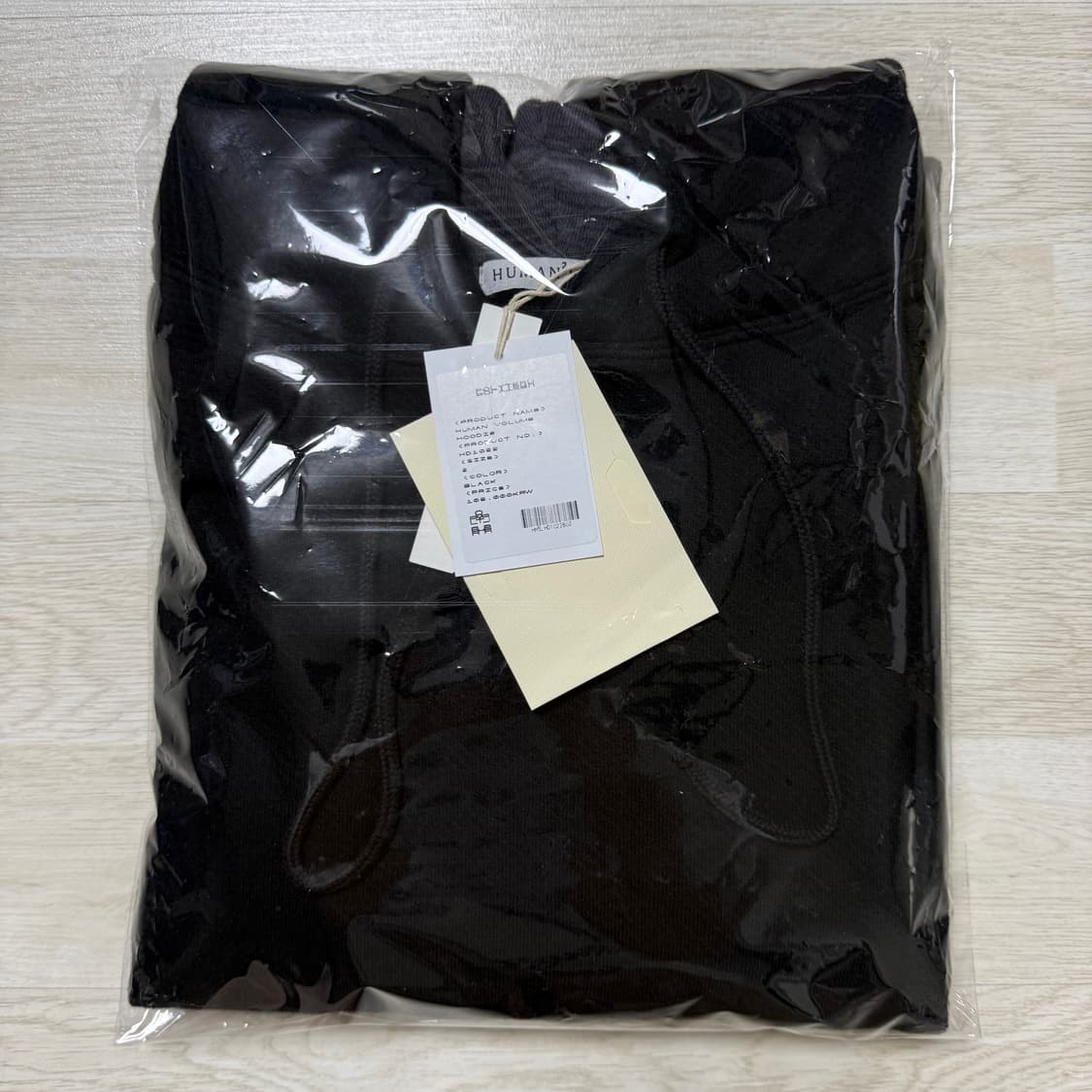 폴리테루 휴먼인덱스 휴먼 볼륨 후디 블랙 상품이미지2