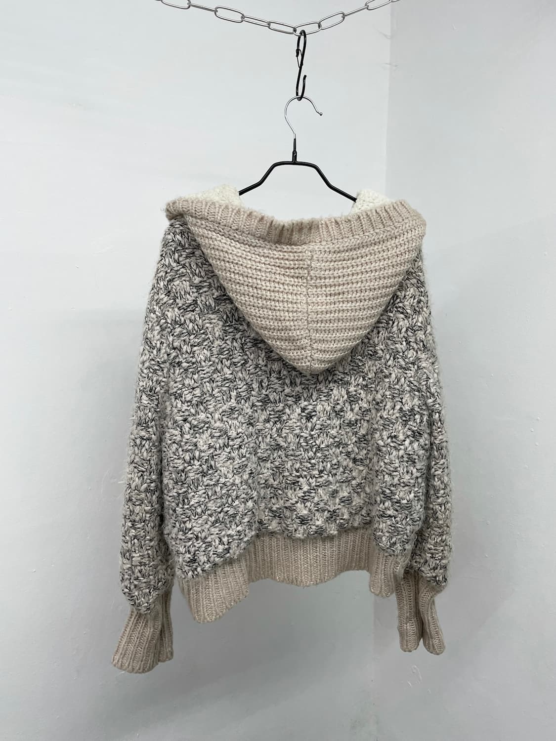 딸기라떼 폭닥 니트 후드집업 상품이미지7