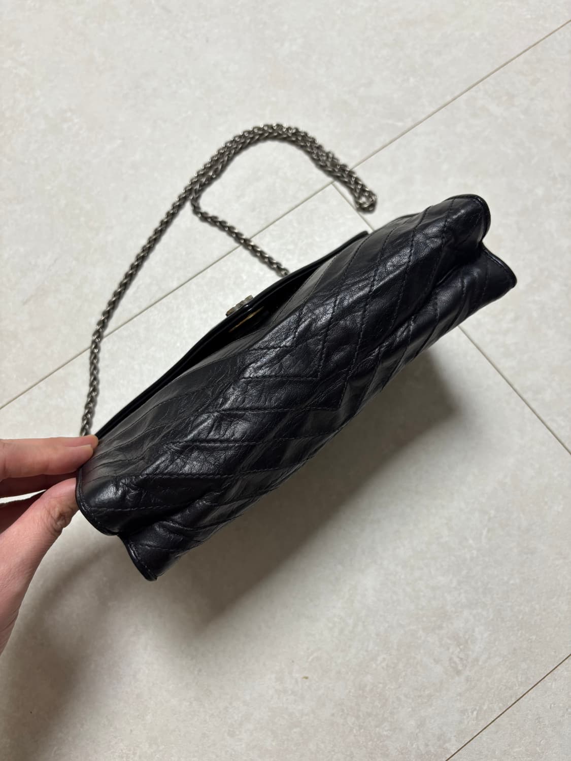 샤넬 빈티지 쉐브론 블랙 체인백 상품이미지3