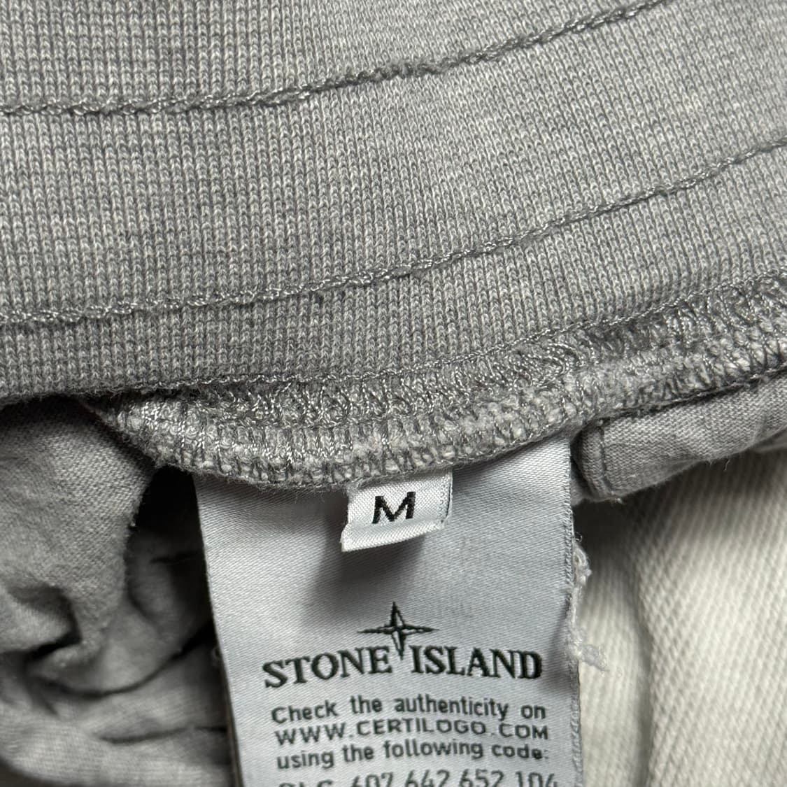 M 스톤아일랜드 그레이 스웻 반바지 상품이미지6