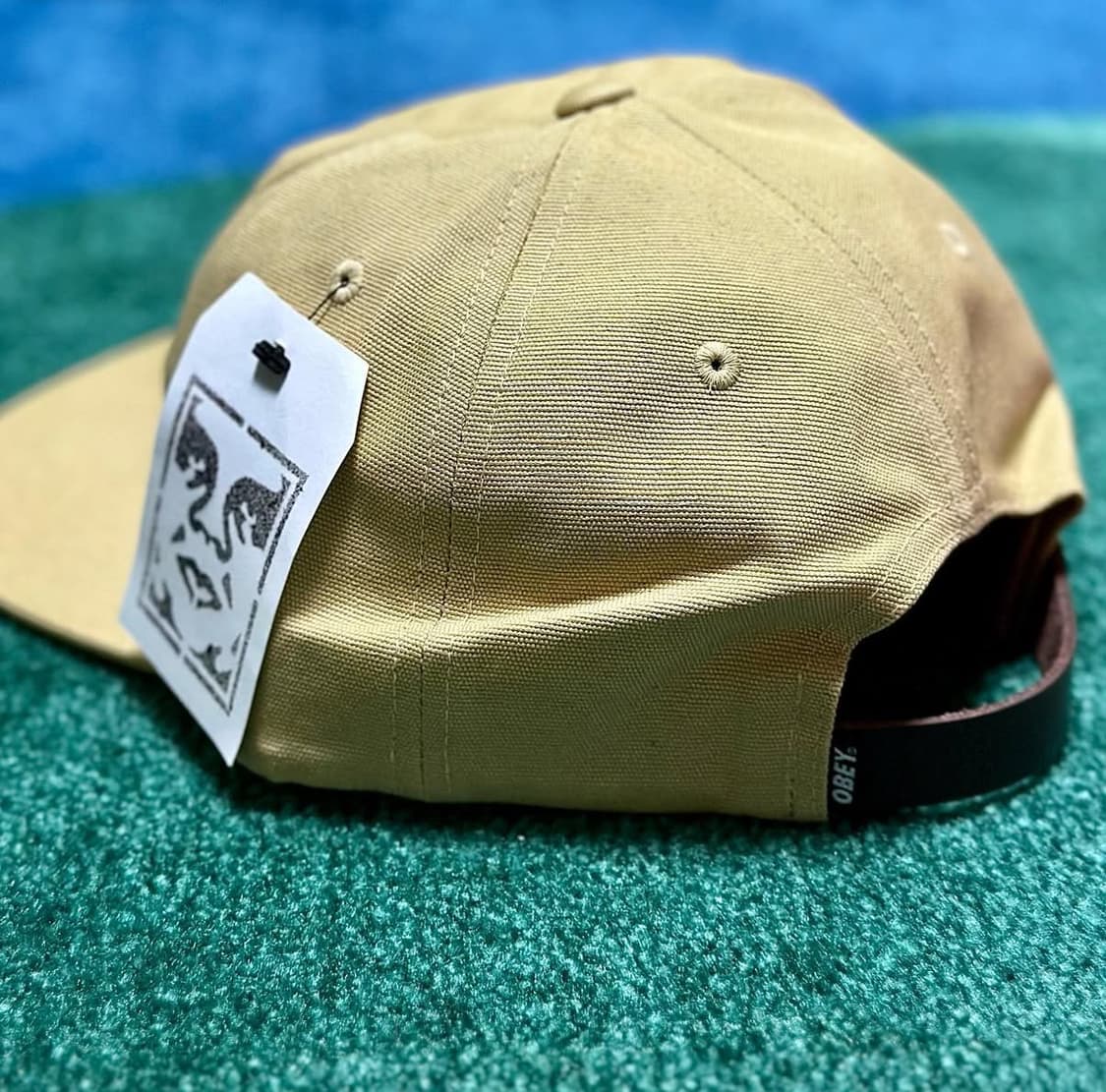 오베이 베이지 6panel 모자 상품이미지4