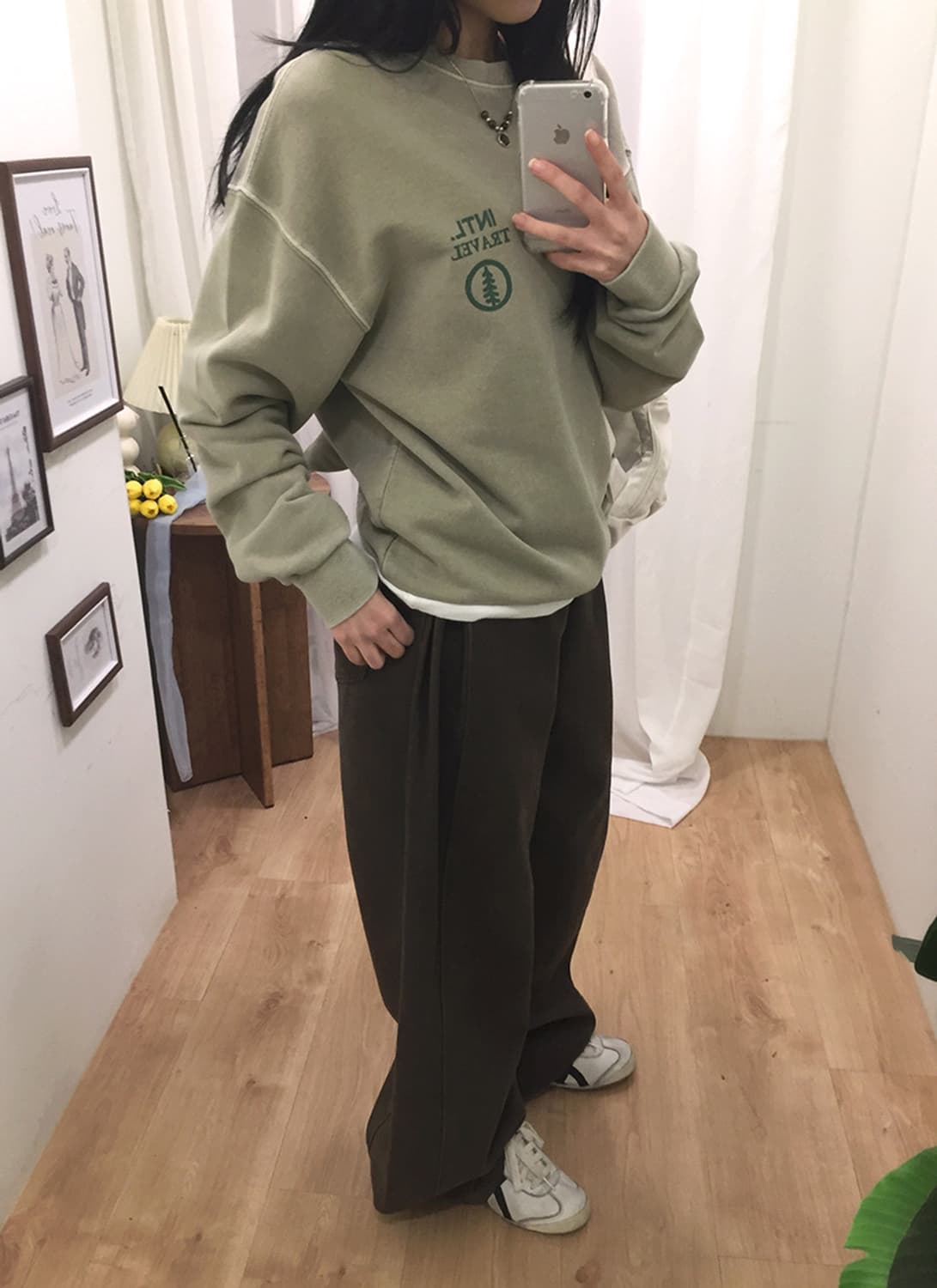 공용 트래블 오버핏맨투맨 100 상품이미지4