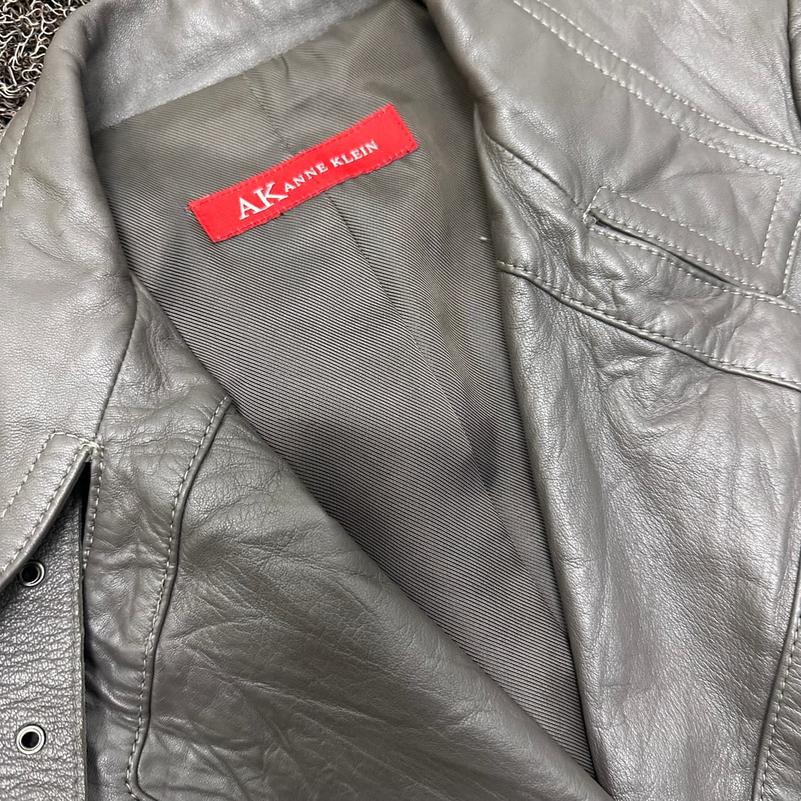 ANNE KLEIN 앤클라인 여성 양가죽 롱코트 자켓 88사이즈 상품이미지3