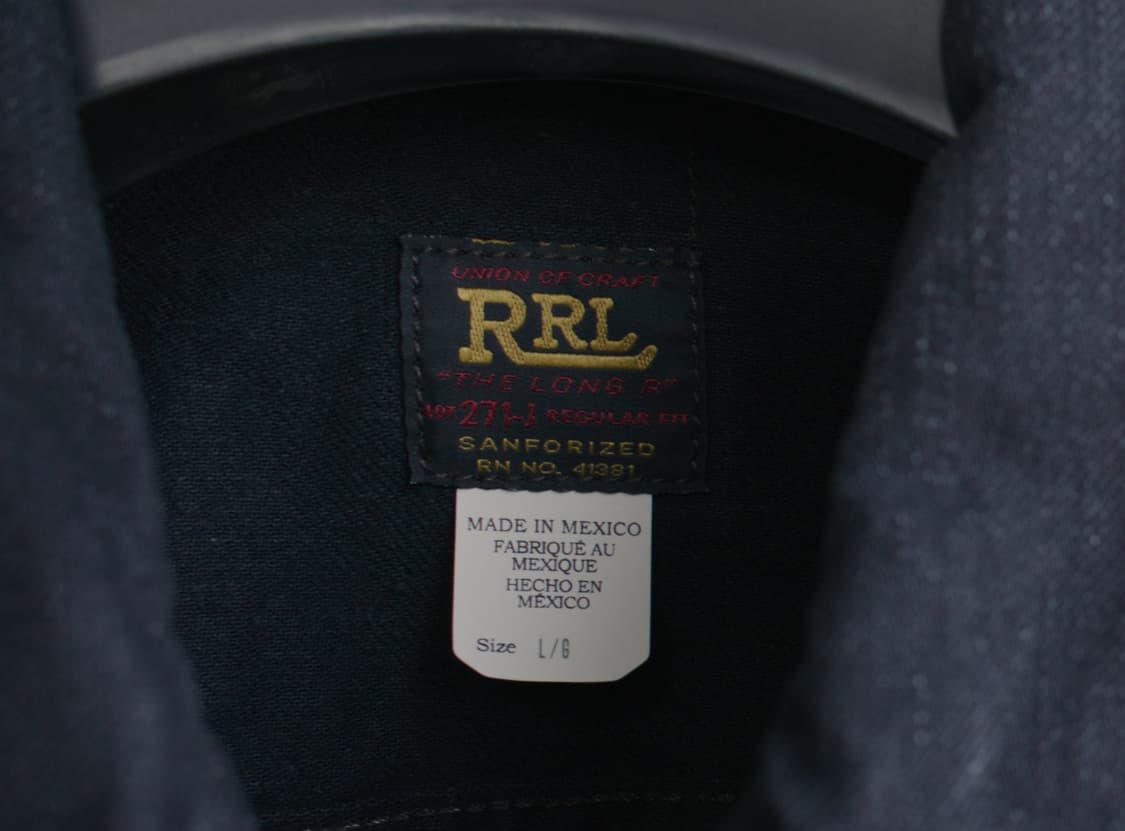 rrl 데님 자켓 lot271 블랙 L 상품이미지4