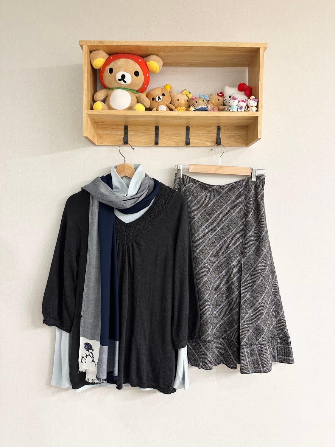 jpn 하구미 스즈코 모리걸 너드 히피 아오이유우 레이어드 코디세트 상품이미지1