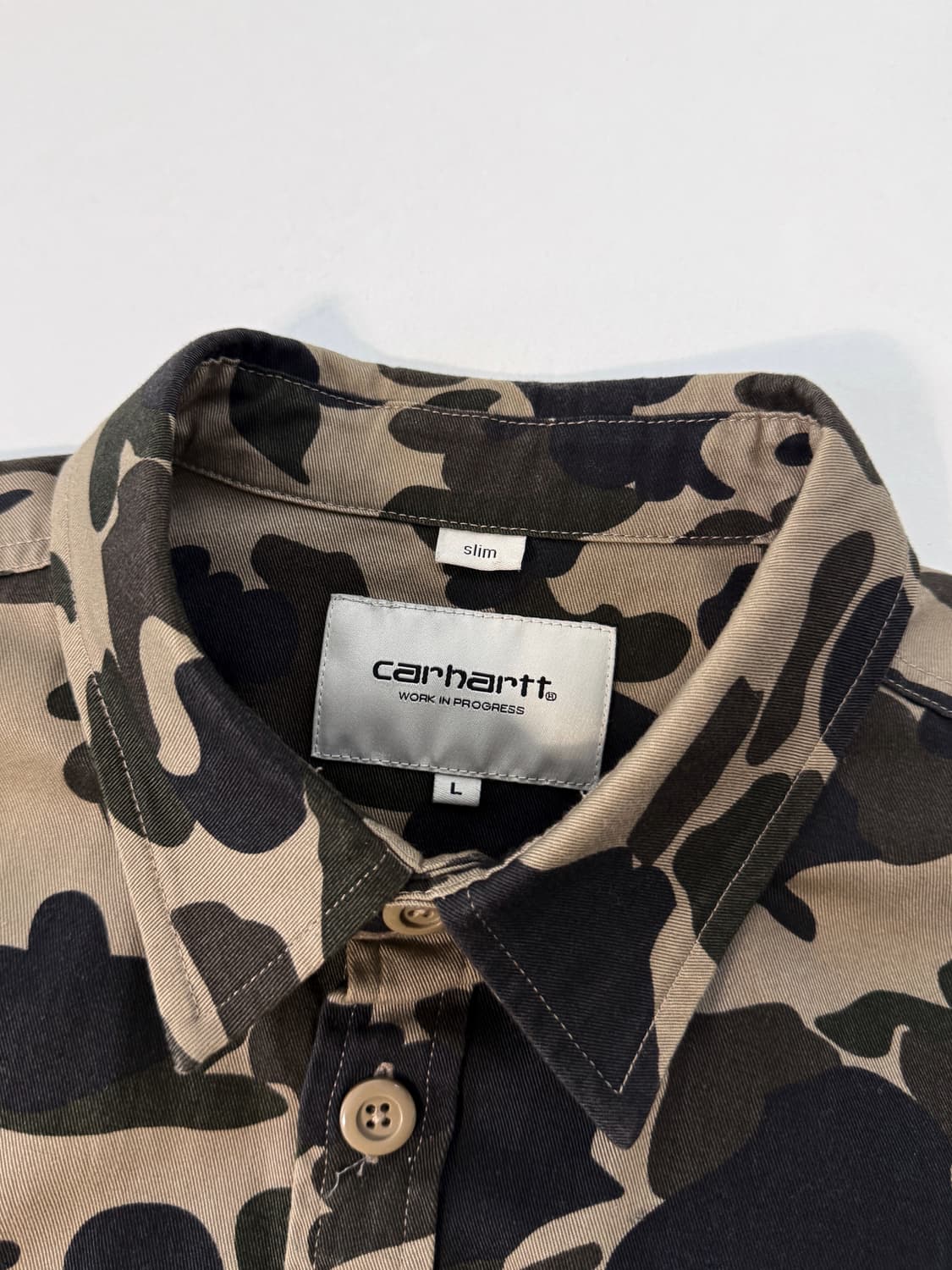 칼하트 WIP 카모플라주 밀리터리 워크 셔츠 자켓 상품이미지4