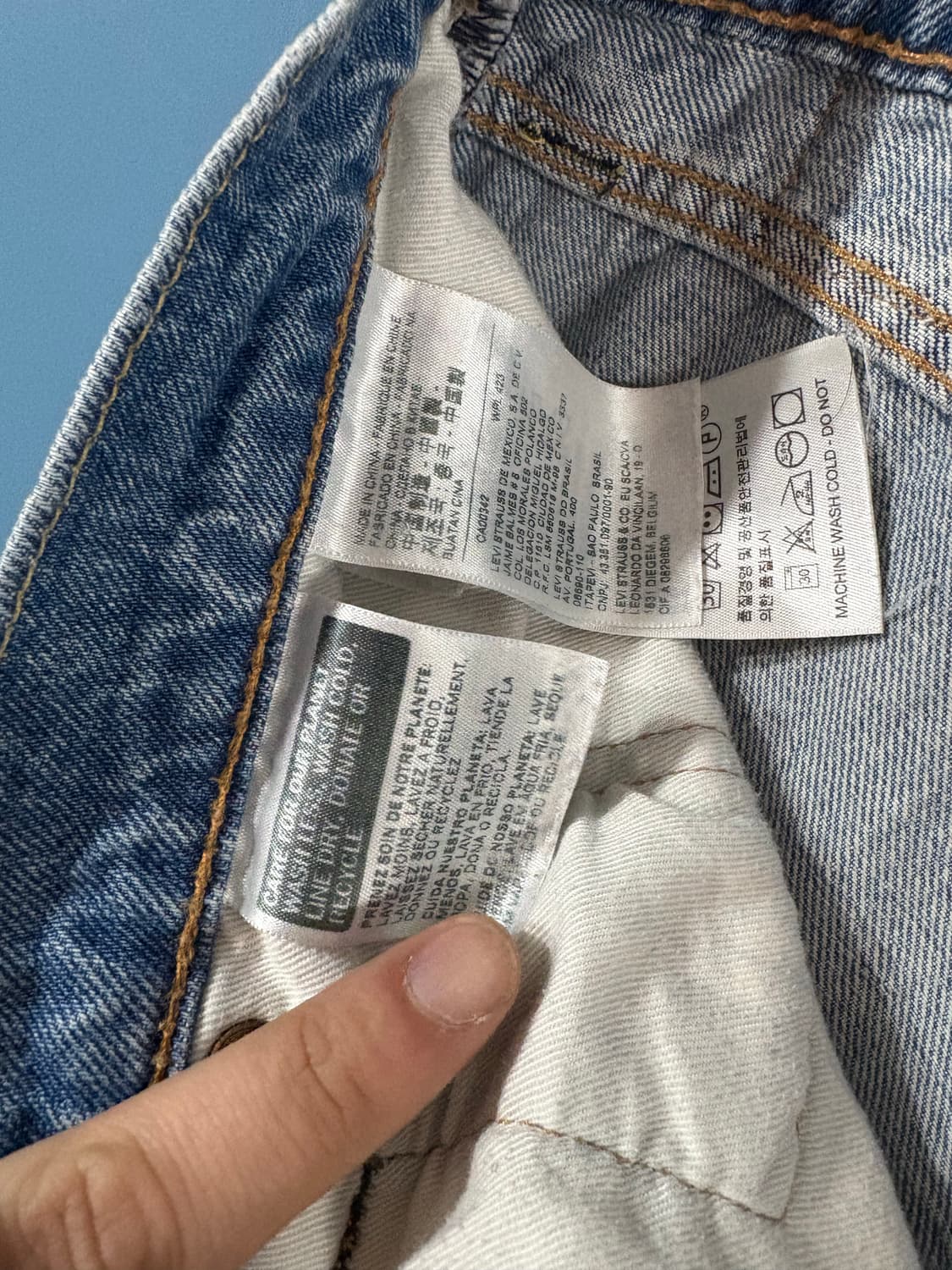 00‘s vtg Levis 502 Custom denim pant. 상품이미지6