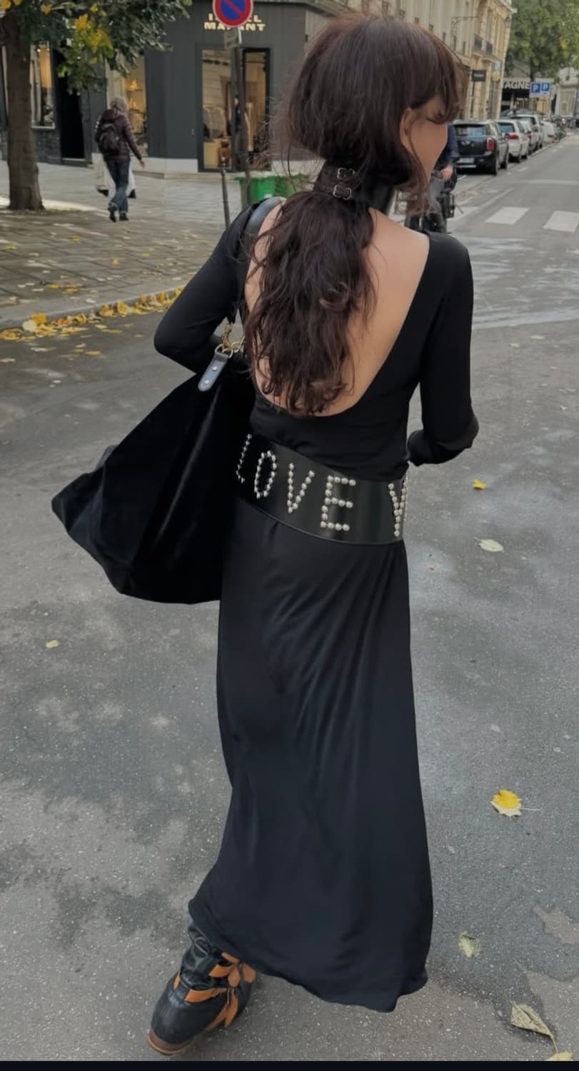 프레클 백리스 맥시 원피스 팝니다 상품이미지2