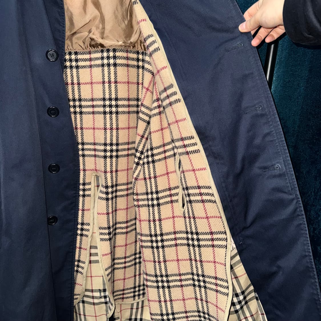 버버리 런던 네이비 트렌치 코트 made in ENGLAND (L)  상품이미지4