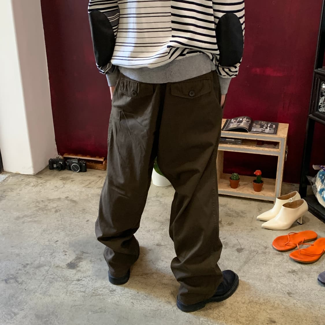 요지 야마모토 Y's 비대칭 오버랩 베이커 팬츠 상품이미지6