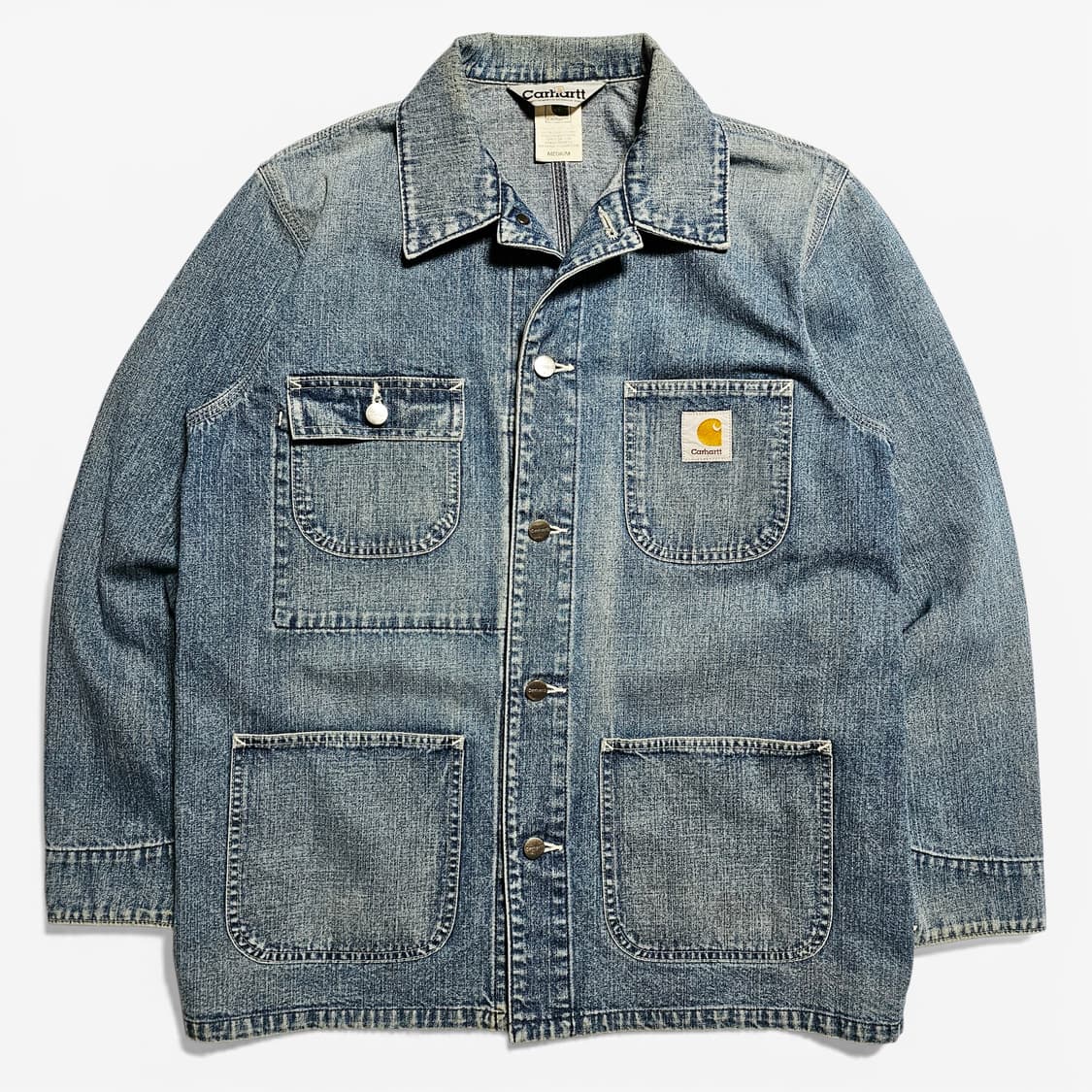 [M][칼하트Carhartt] 90's 미시간 초어 워시드 데님 자켓 상품이미지1