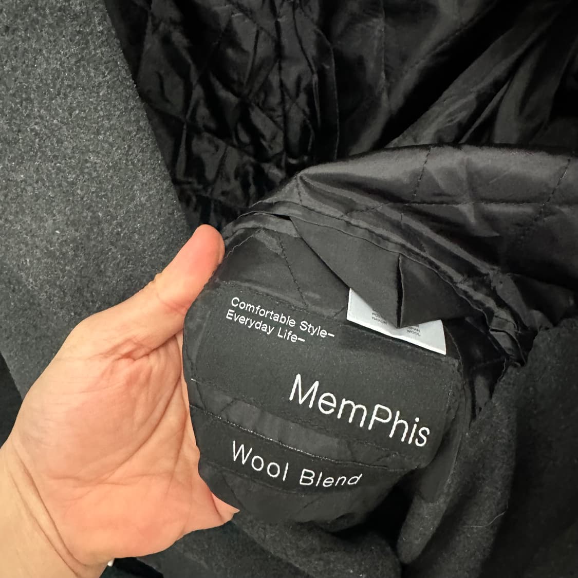 M-L MEMPHIS 차콜 로브 롱 싱글코트 상품이미지7