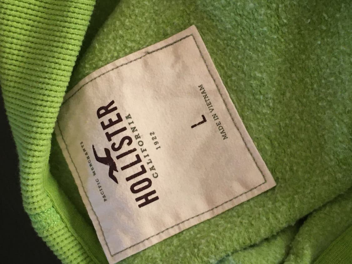 홀리스터 연두 후드티 상품이미지2