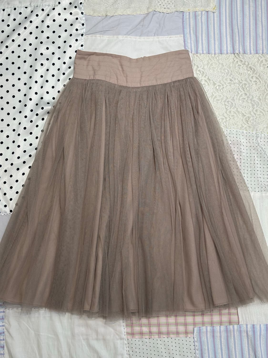 핑크 베이지 샤 스커트 상품이미지6