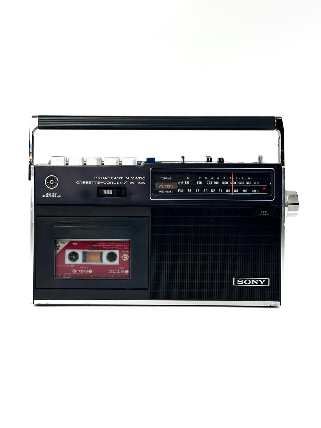 일본 빈티지 소니 휴대용 라디오 카세트 플레이어 상품이미지1