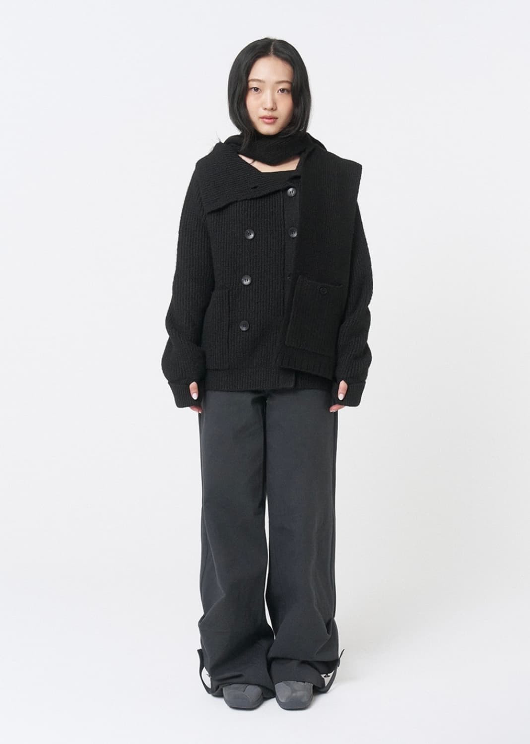 미세키서울 더블 버튼 볼드 니트 double button boldknkt 상품이미지1