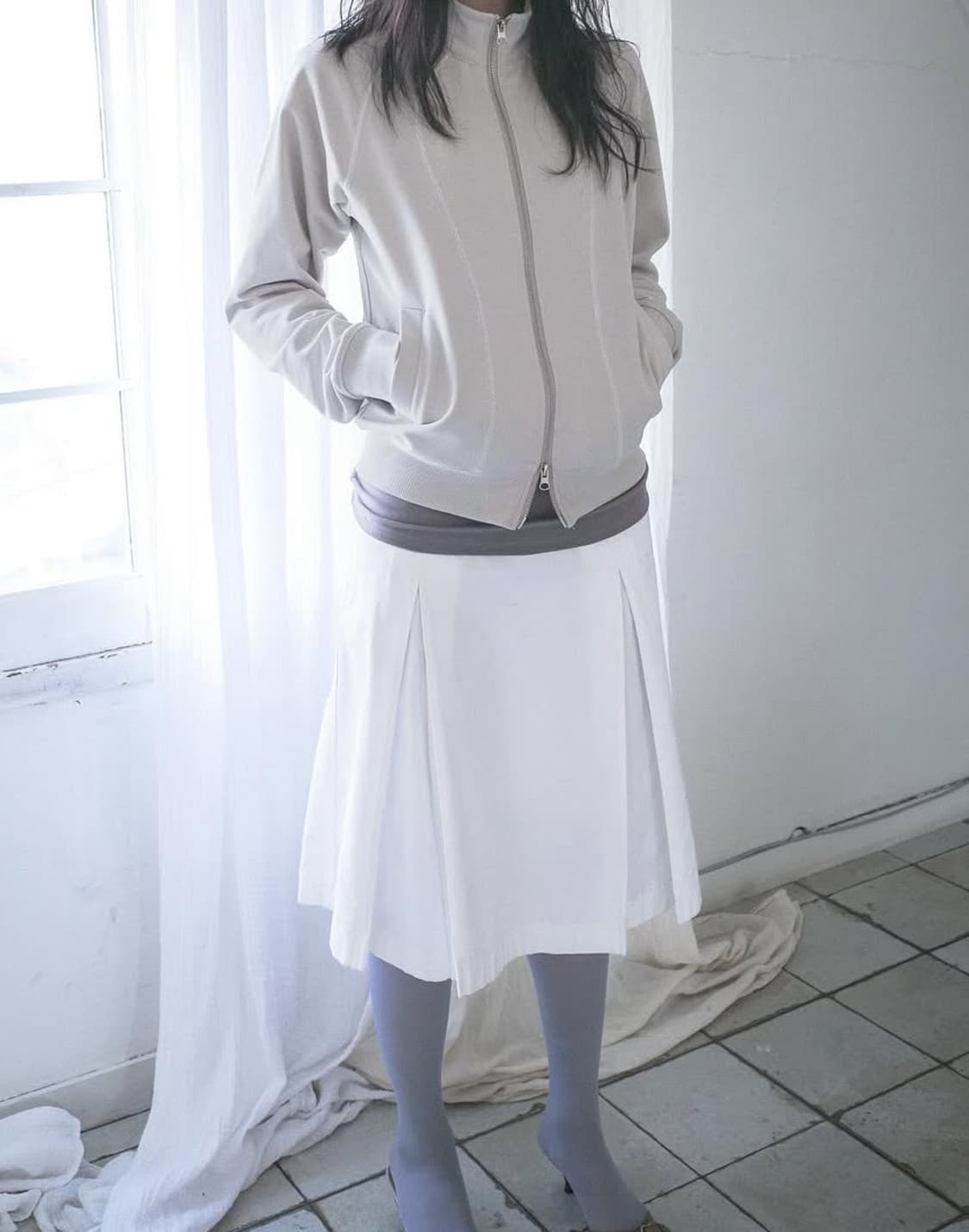 Sankofa Puella Stitched highneck zip-up 상품이미지2