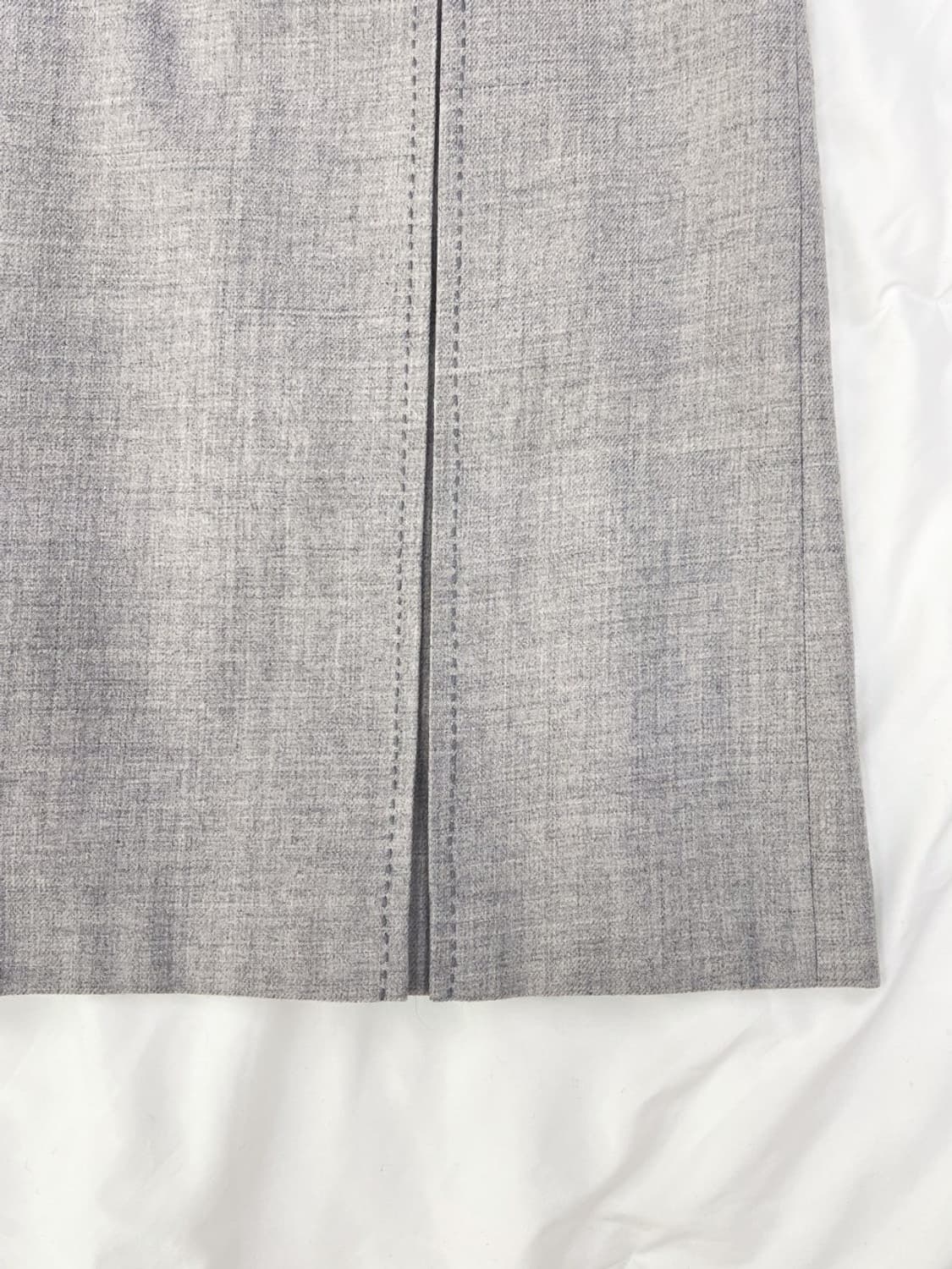 courreges / 꾸레쥬 그레이 스티치 울 롱 스커트 상품이미지3