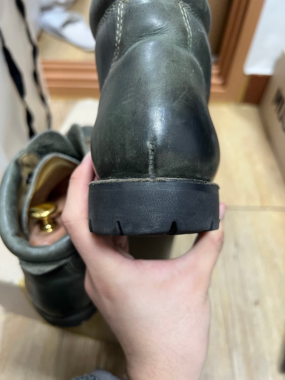 택포40) 파라부트 아보리아즈 그린 UK6 250 마운틴슈즈 상품이미지4