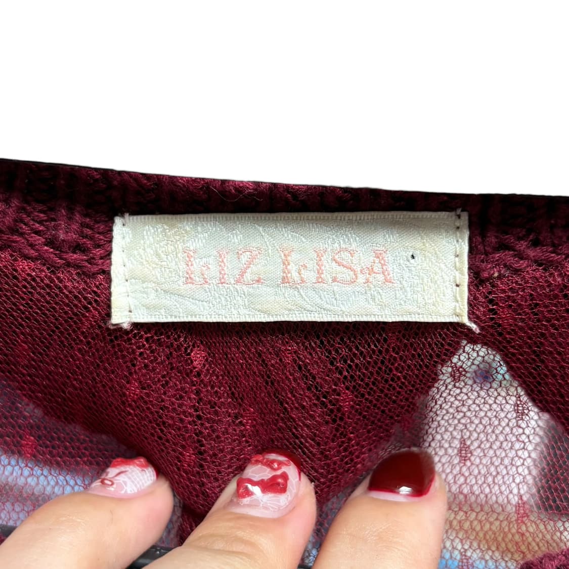 3802 리즈리사 시스루 리본 프릴 니트원피스 상품이미지5