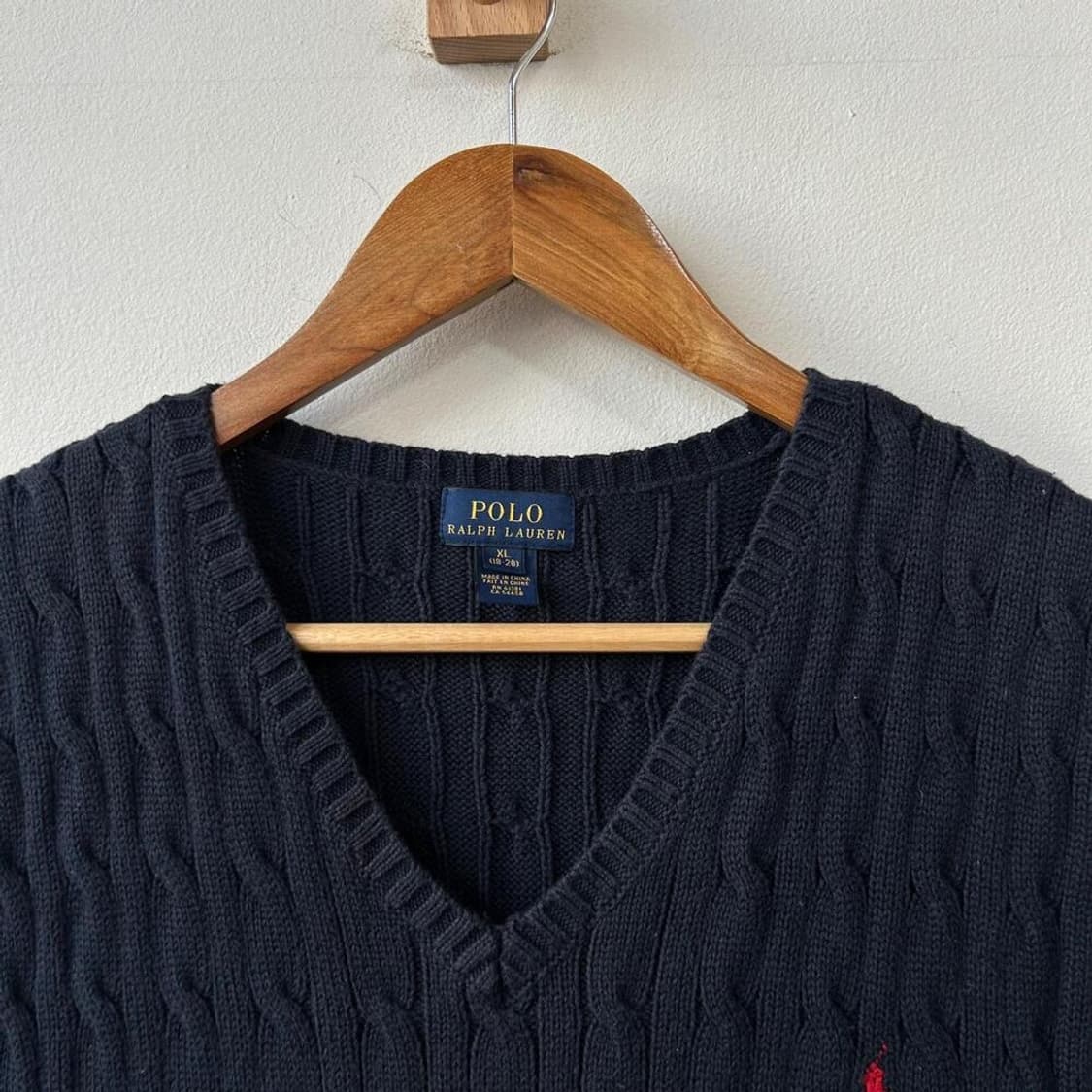 10278 - 폴로 랄프로렌 네이비 케이블 브이넥 베스 상품이미지4