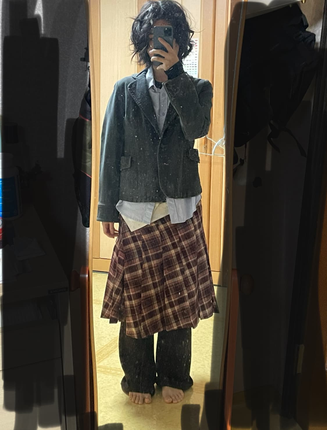 빈티지 데님 워싱 자켓 상품이미지1