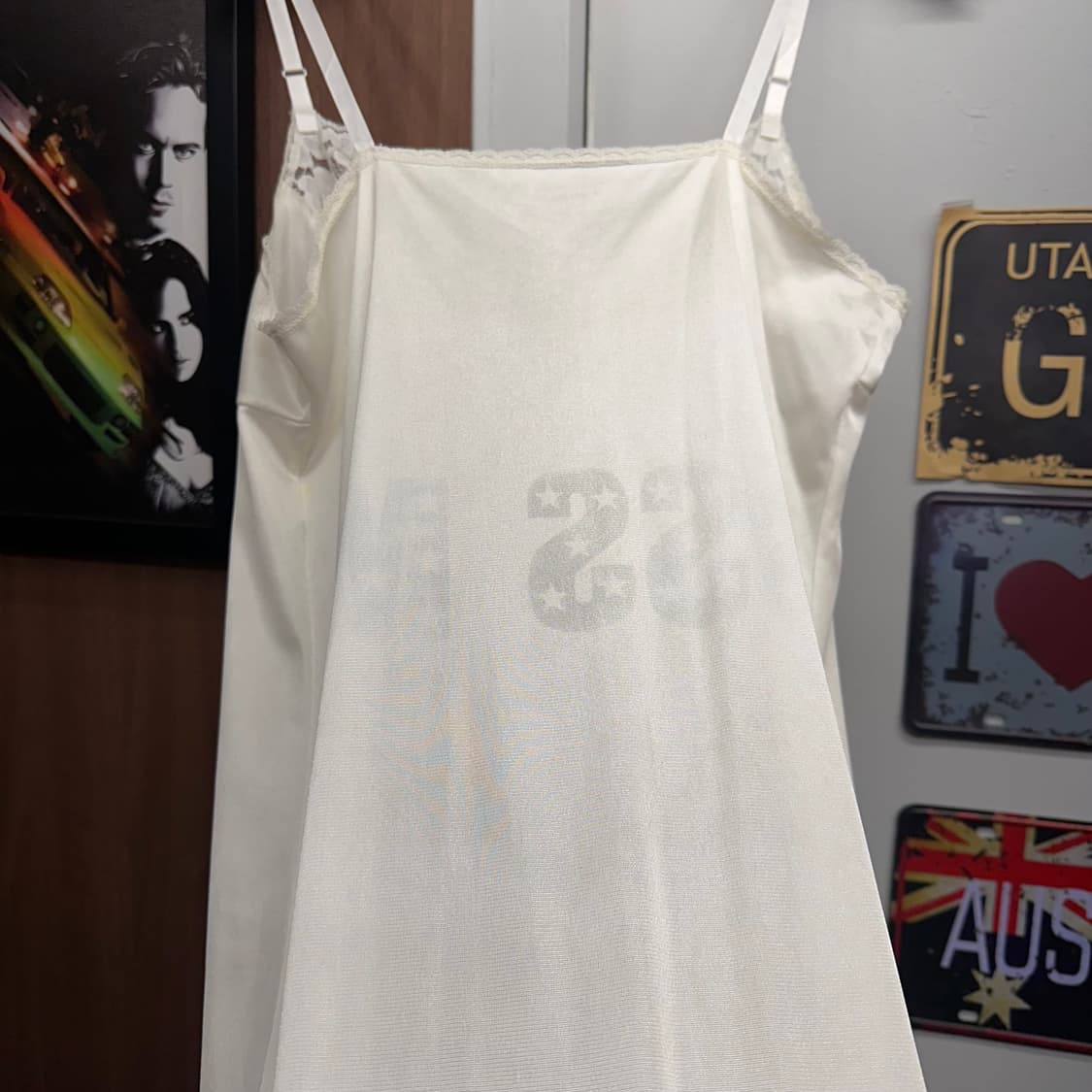 Ivory Shimmer Reprint Slip Dress  상품이미지7