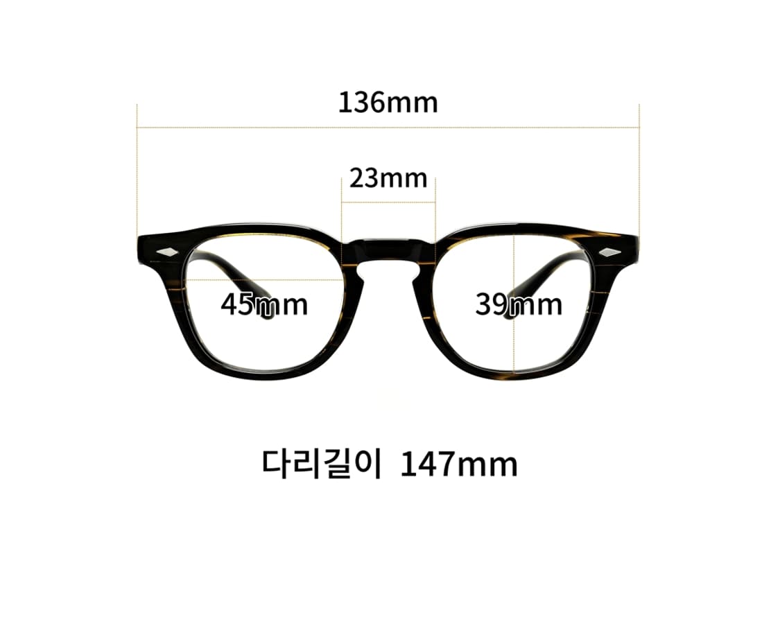 46사이즈의 oak마호가니 안경(새제품) 상품이미지7