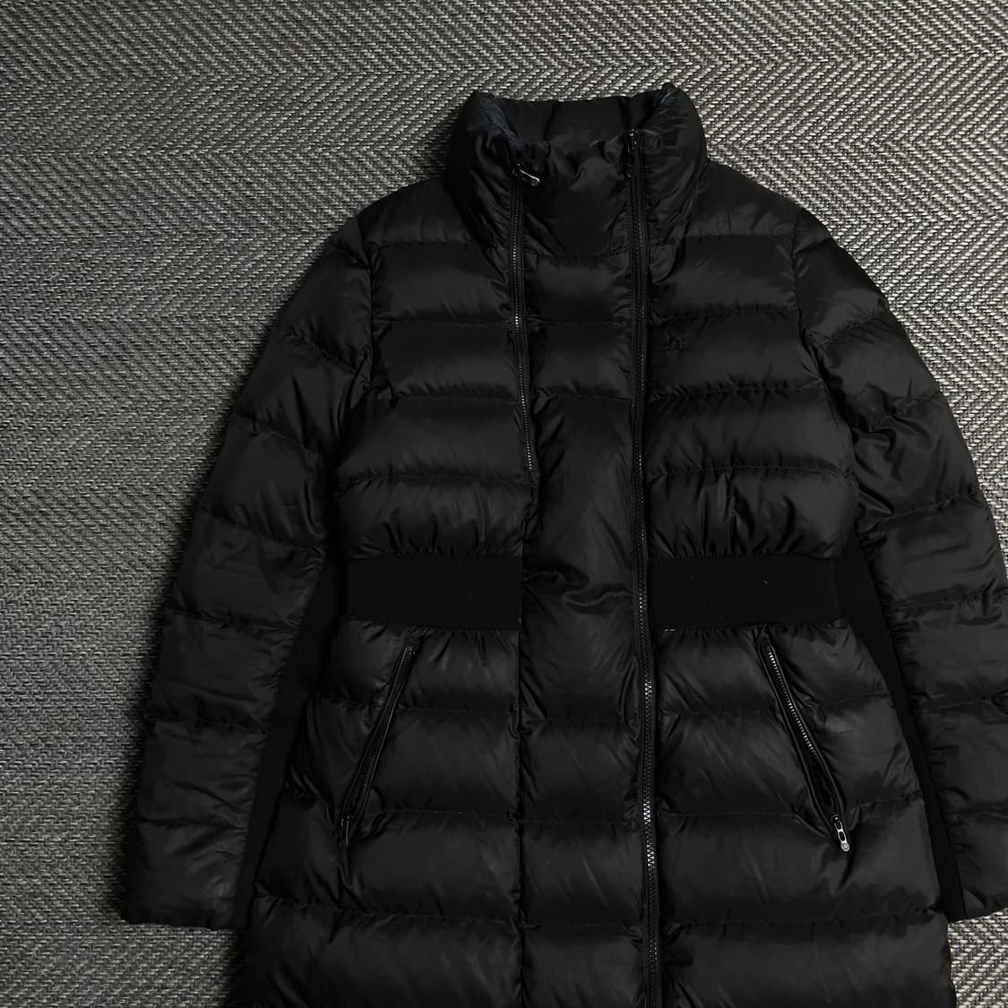 Hazzys 우먼스 더블지퍼 다운 푸퍼 디테일 롱 패딩 점퍼o 5089 상품이미지3