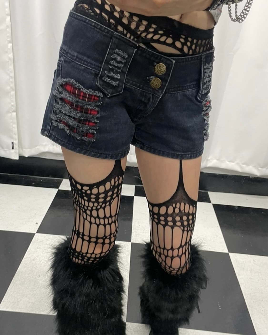 🎸다크 블루 데미지 데님 숏츠🎸 상품이미지4