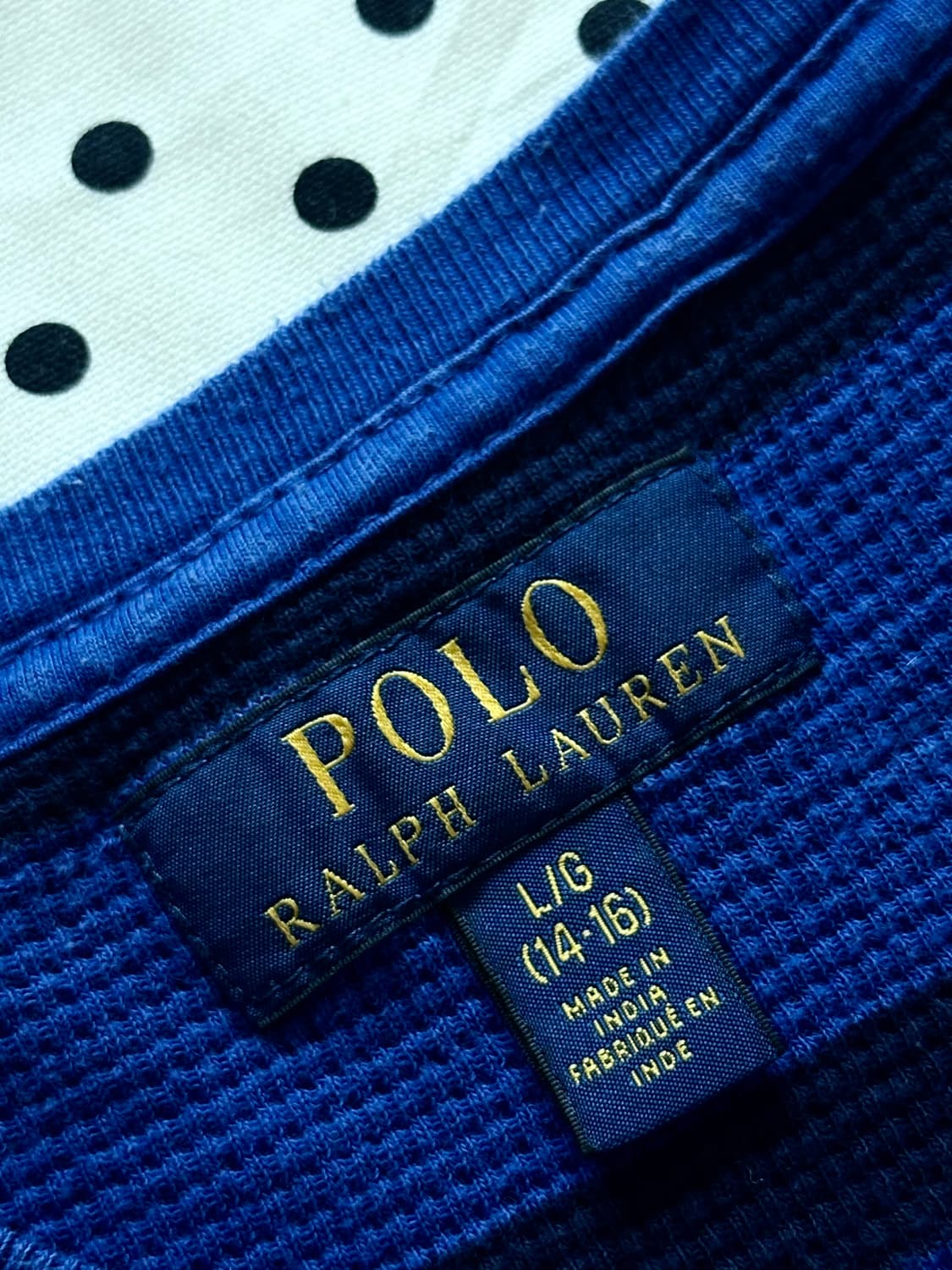 폴로 스트라이프 와플 롱 슬리브 상품이미지3