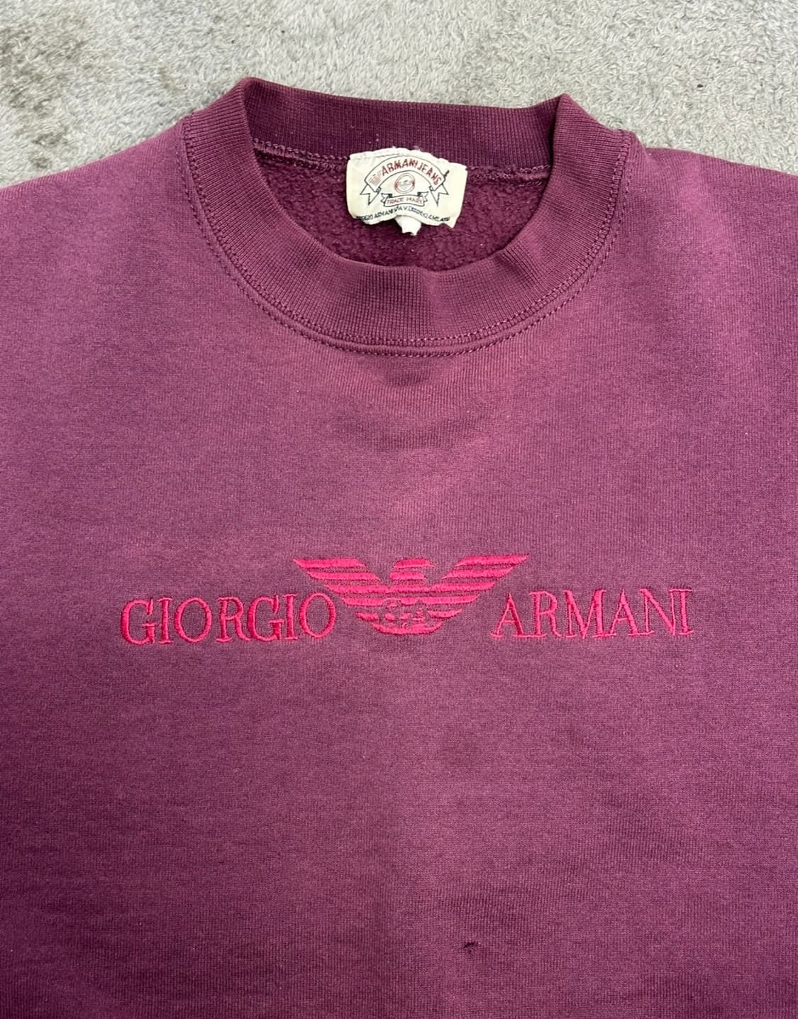 90s Armani Jeans 페이디드 스웻셔츠 L 상품이미지3