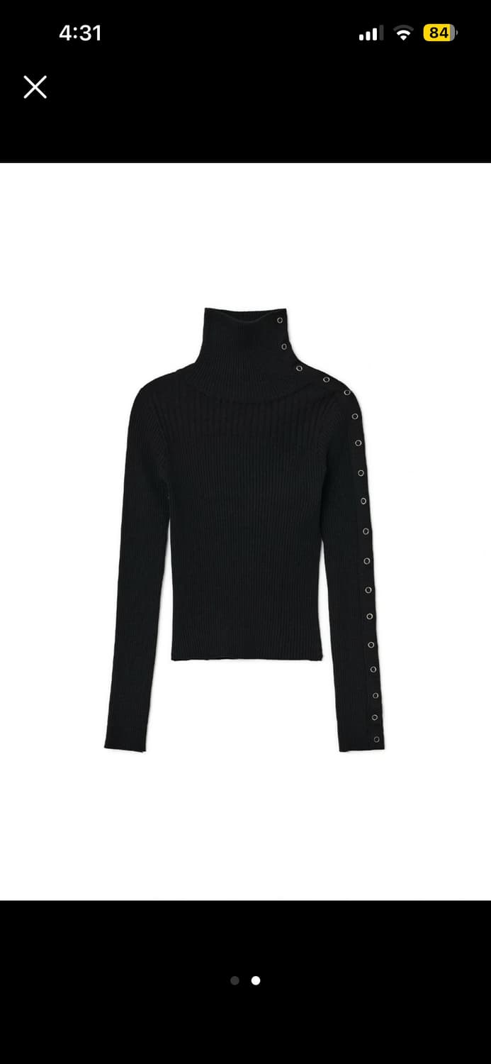 썬번프로젝트  Two-way Snap Knit투웨이 스냅 니트 블랙 상품이미지2