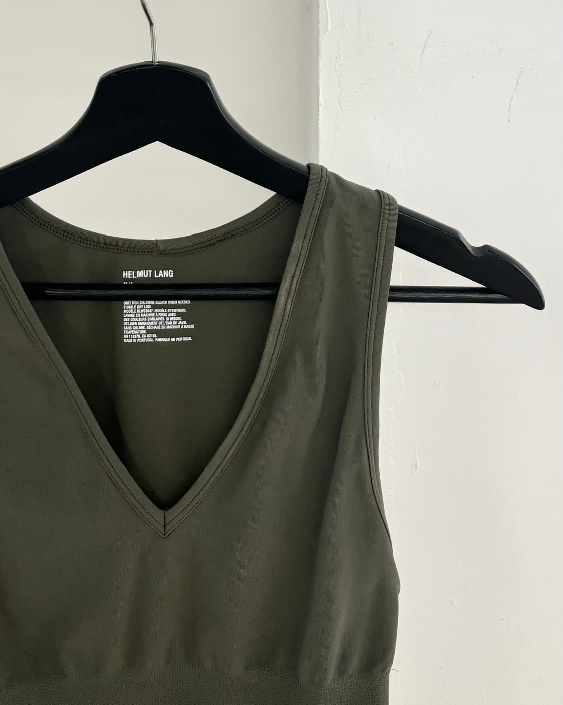 헬무트랭 카키 나일론 스판덱스 혼방 바디슈트 상품이미지3