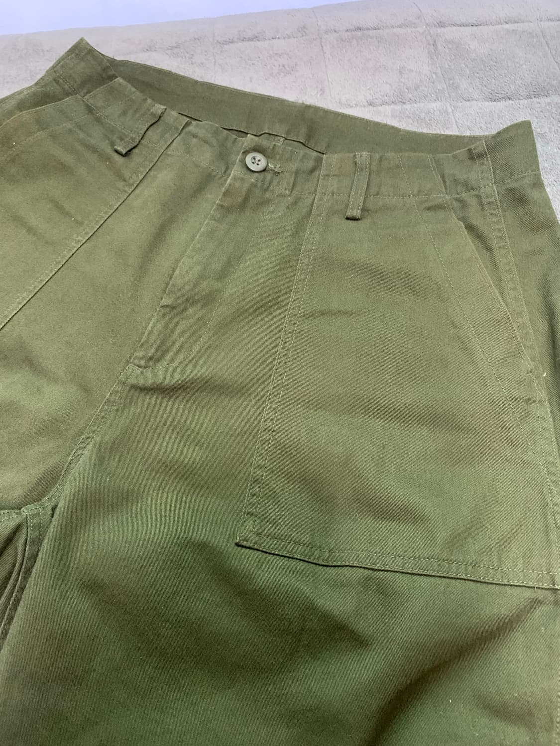 무탠다드 와이드 퍼티그 벌룬팬츠 카키 33 상품이미지4