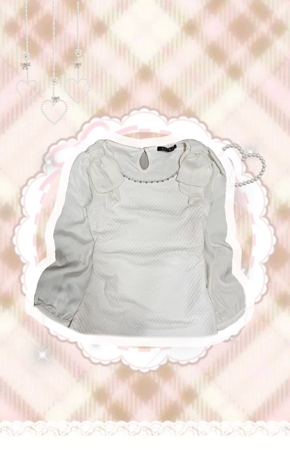 이시하라 사토미 세트 룩 핑크라떼 반코트 잉그니 리본 로걀탑 상품이미지4