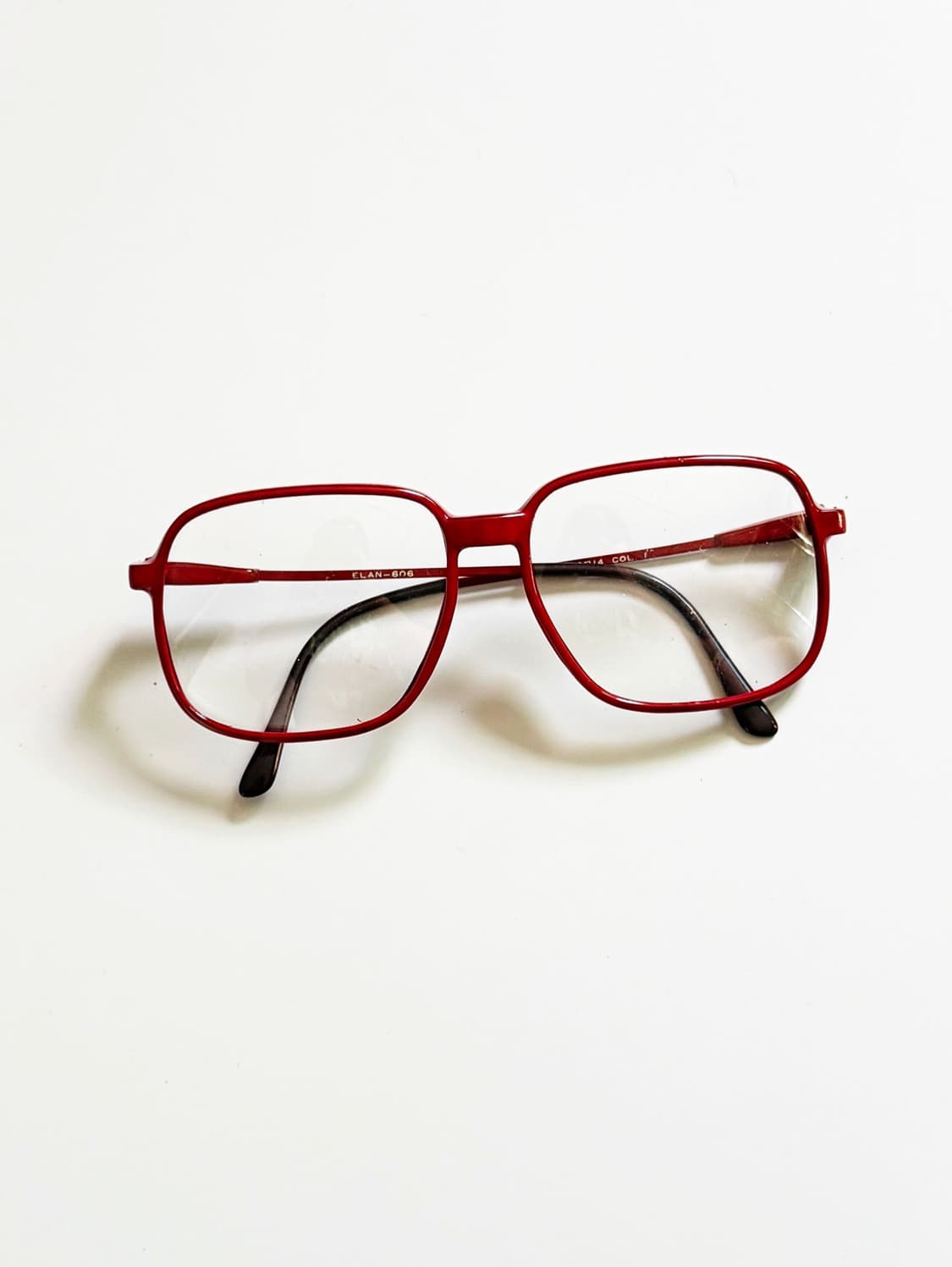 80s ALAN 레드 뿔테 레트로 스퀘어 빈티지 안경 상품이미지2