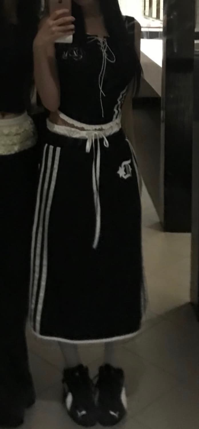 드라이로즈 테이프 코르셋 슬리브리스 + 스커트 세트 상품이미지3