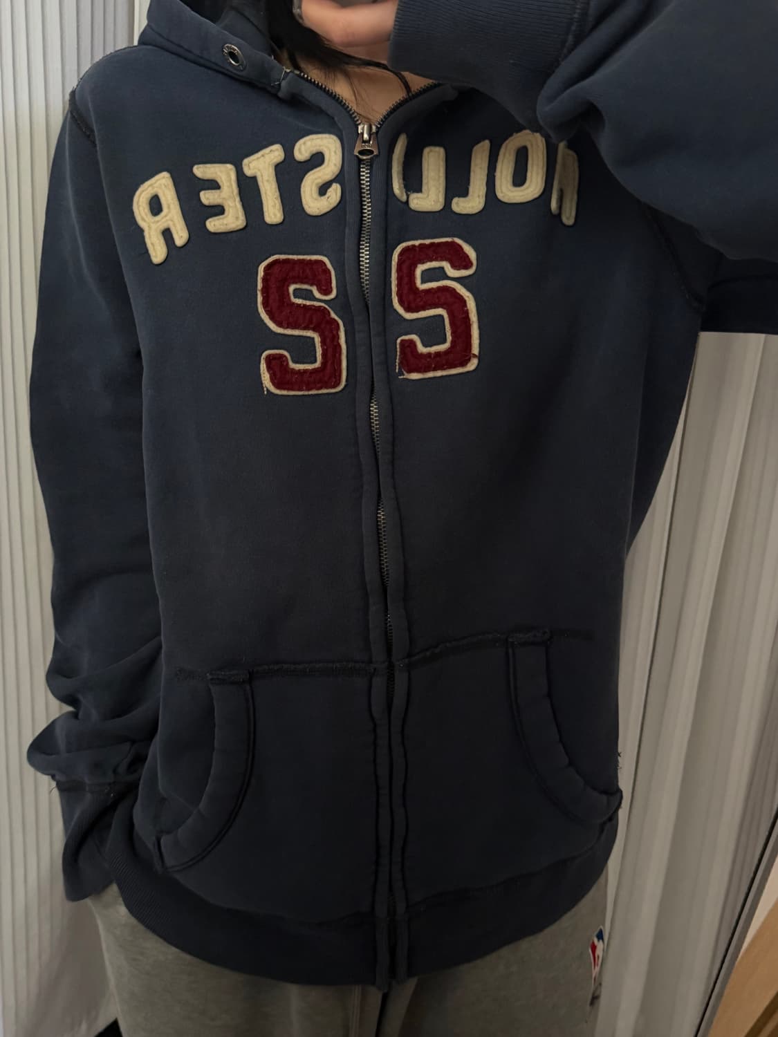 홀리스터 네이비 후드집업 L 상품이미지1