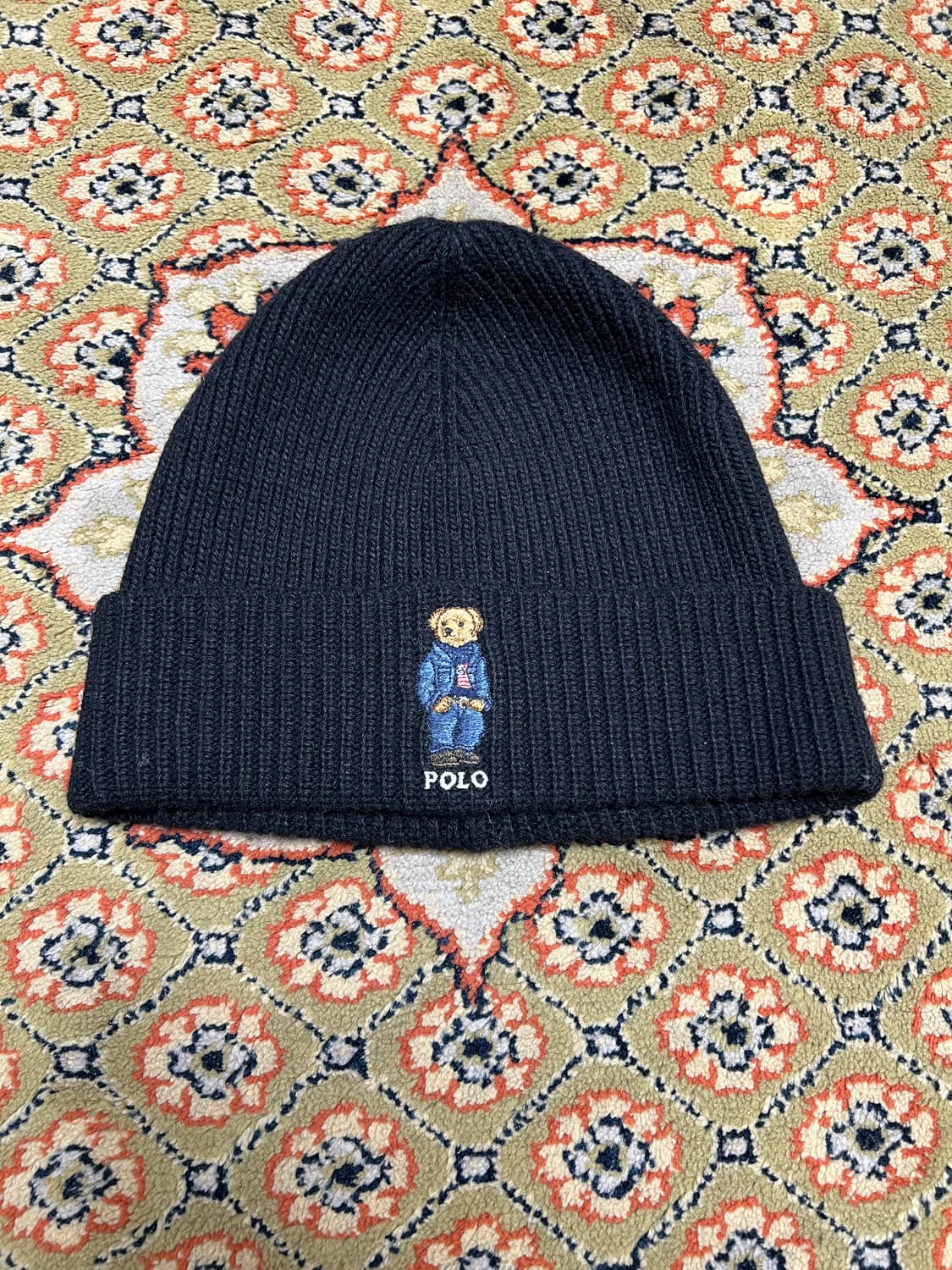 [OS] 폴로 랄프로렌 폴로베어 비니 블랙 상품이미지1