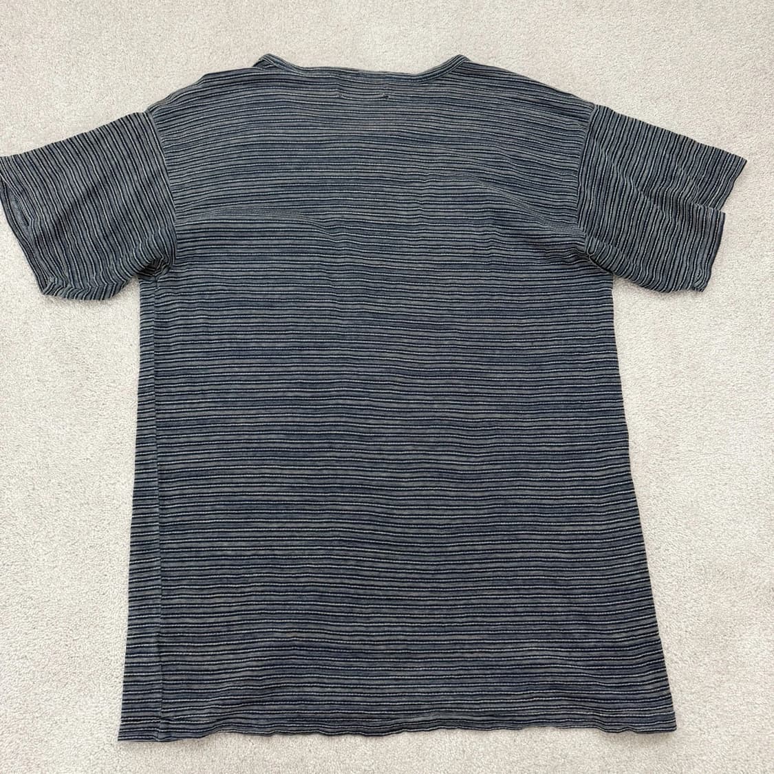 00s RRL 더블알엘 인디고 스트라이프 저지 포켓 티셔츠 상품이미지4