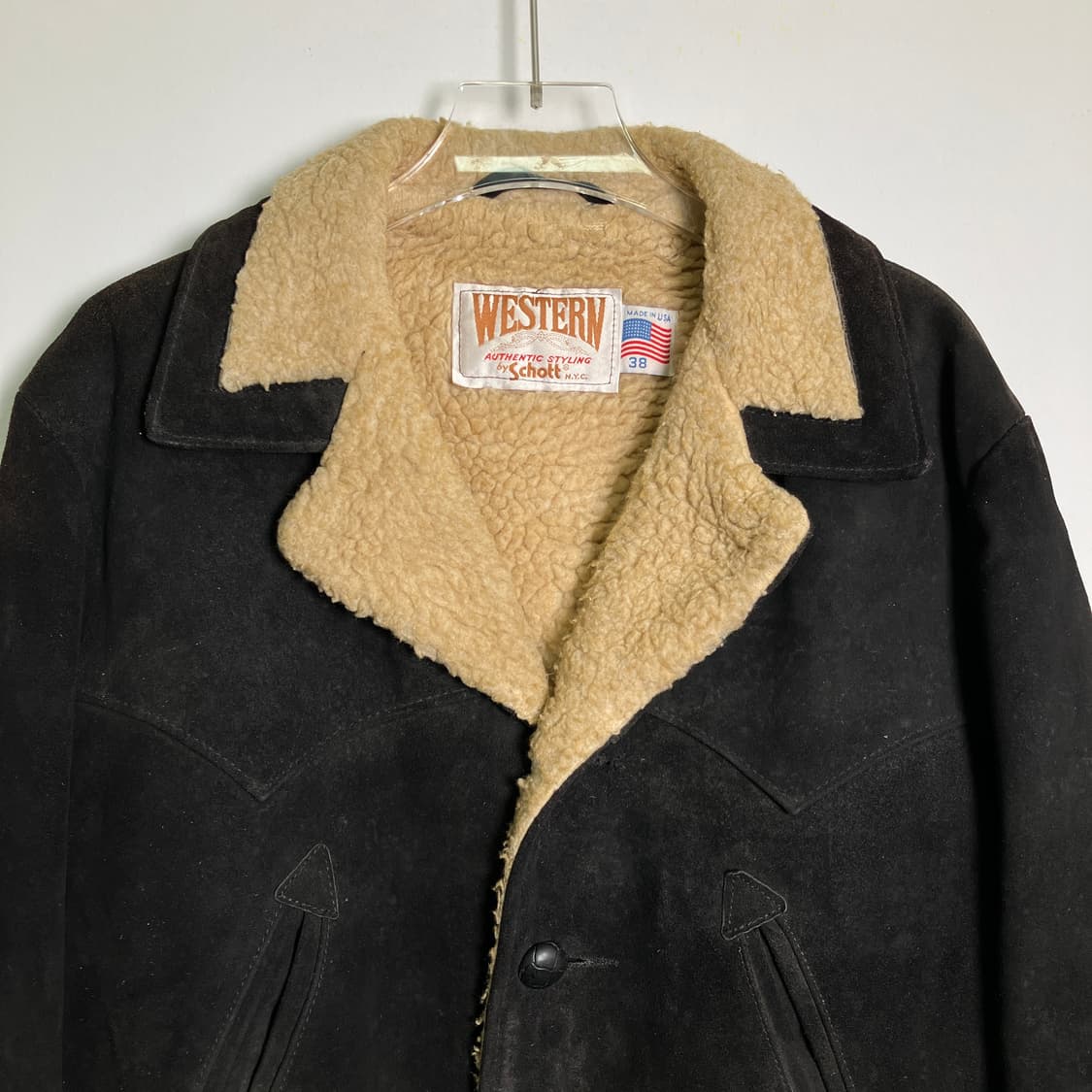 80's Schott 쇼트 웨스턴 렌처 스웨이드 자켓 38 상품이미지4